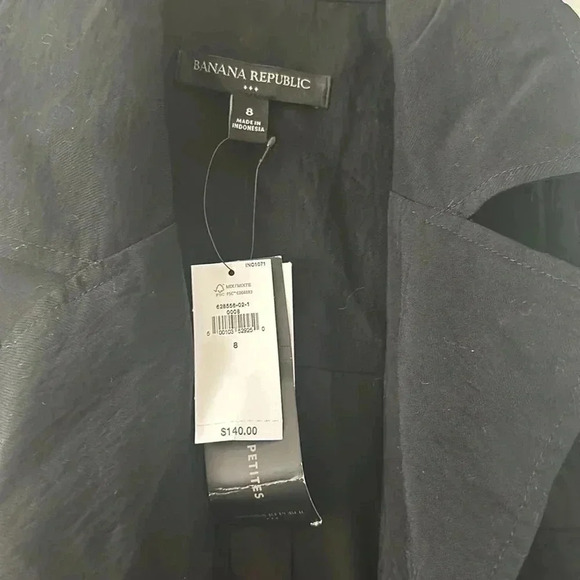 NWT BANANA REPUBLIC BLACK TWILL UTILITY BELTED DRESS SIZE 8 - Picture 4 of 4